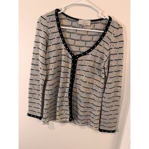 Brenda French Rags Knit Sweater‎ Cardigan Size Small